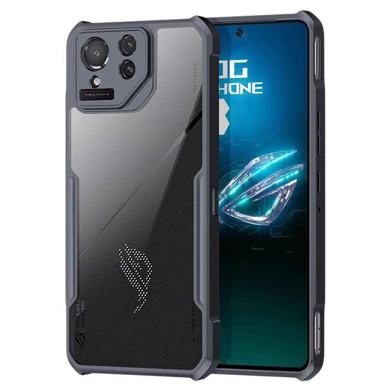 讯迪rog9pro手机壳适用于华硕rog8保护套防摔rogphone7壳简约全包气囊网红9pro硅胶镭射纹rog9磨砂透明保护壳