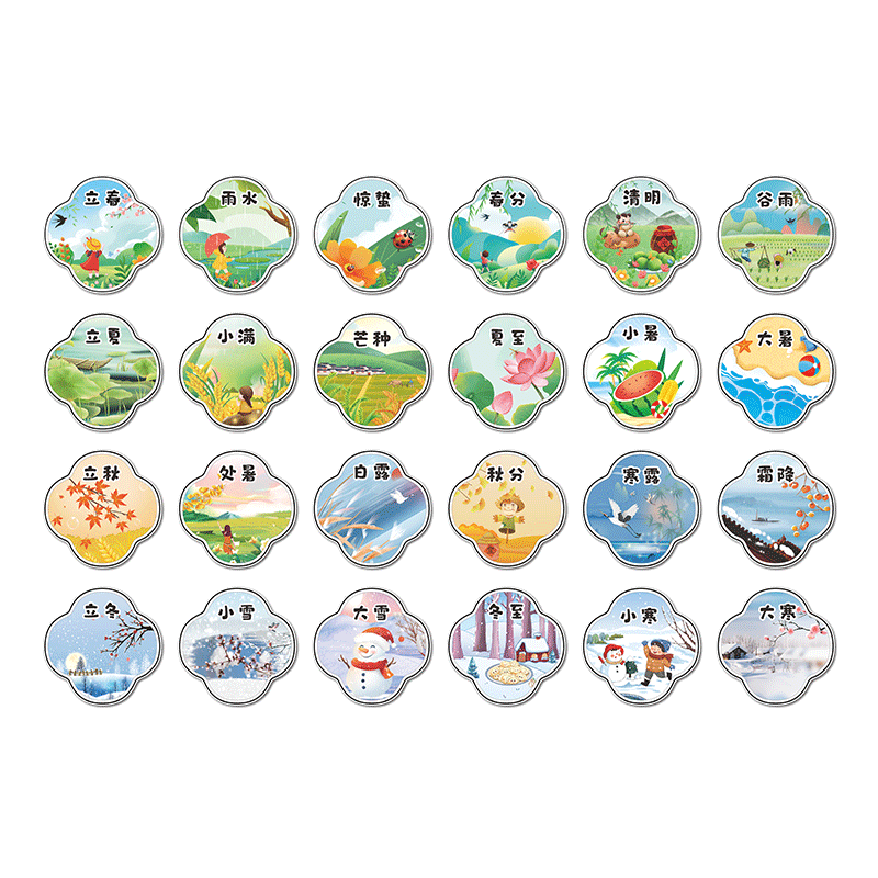 幼儿园环创二十四节气立体墙贴
