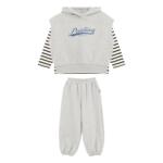 派町童装男童套装儿童时尚运动三件套2025新款中大童休闲春季款酷