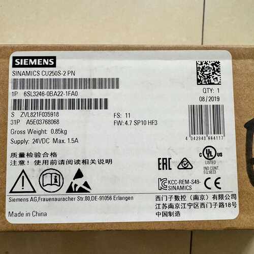 议价西门子6SL3246-0BA22-1FA0 CU250S-2维修