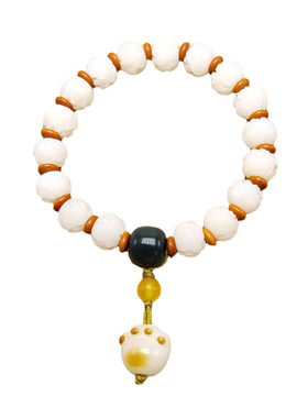 天然菩提雕刻莲花手串文艺复古