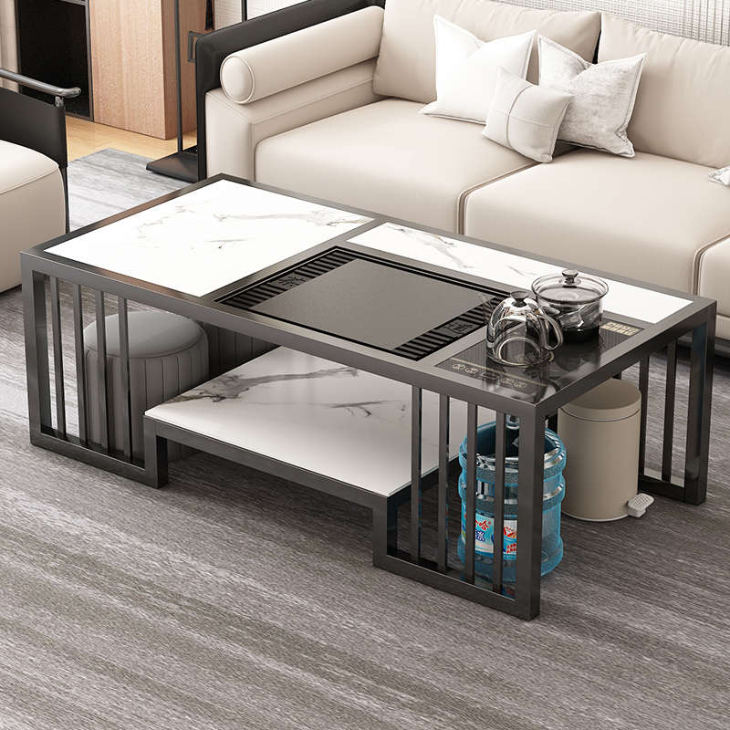 茶几泡茶一体客厅家用椅组合轻奢高级感办公室岩板茶台一整套茶桌