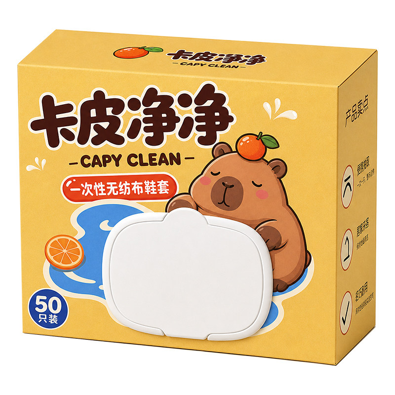 卡通一次性鞋套抽取式壁挂