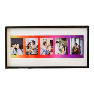 五月画馆彩虹diy拍立得长条铝合金相框定制洗照片来图打印情侣礼