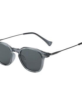 复古轻奢黑色偏光金属腿太阳镜