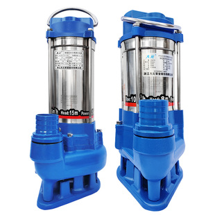 大元不锈钢小型污水泵220v抽粪泥浆切割化粪池380v三相泥浆排污泵