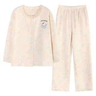 双面磨毛睡衣女款加厚德绒秋冬季薄绒长袖2025新款卡通套装家居服