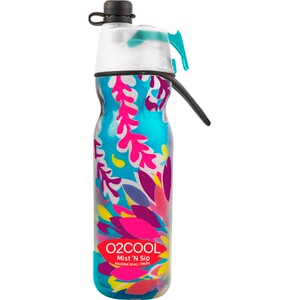 O2COOL喷雾水杯儿童学生夏季挤压运动保冷杯健身户外便携可喷水杯