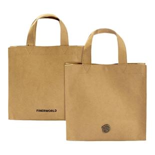 FINERWORLD可水洗牛皮纸斜挎托特包手提百搭休闲通勤男女学生单肩
