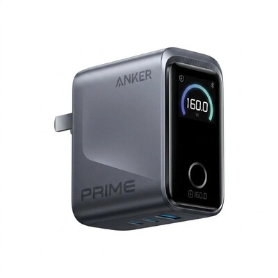 Anker Prime安克160W智显充Pro氮化镓充电头多口快充PD3.1适用苹果18华为小米充电器笔记本电脑平板通用