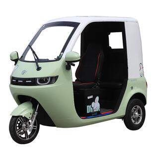 东威电动三轮车冠骑半封闭新国标可上牌可加雨帘三轮电动车冠运