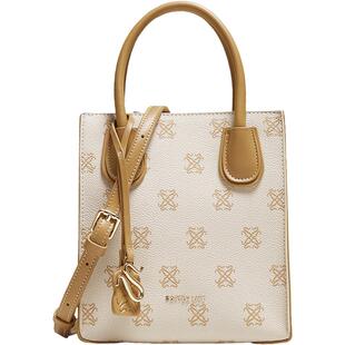 百思图25秋季商场新款老花琴谱包手提包时尚通勤斜挎包女TY041CX5