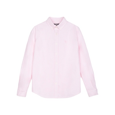 R2W美式牛津纺条纹收腰纯棉衬衣