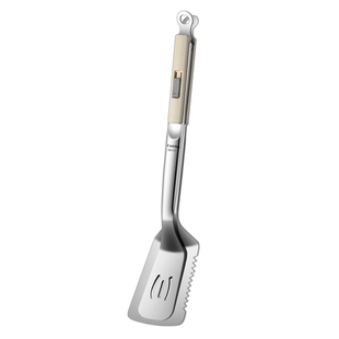 带齿304不锈钢煎鱼铲夹二合一多功能炸鱼翻面神器牛排夹煎饼铲子