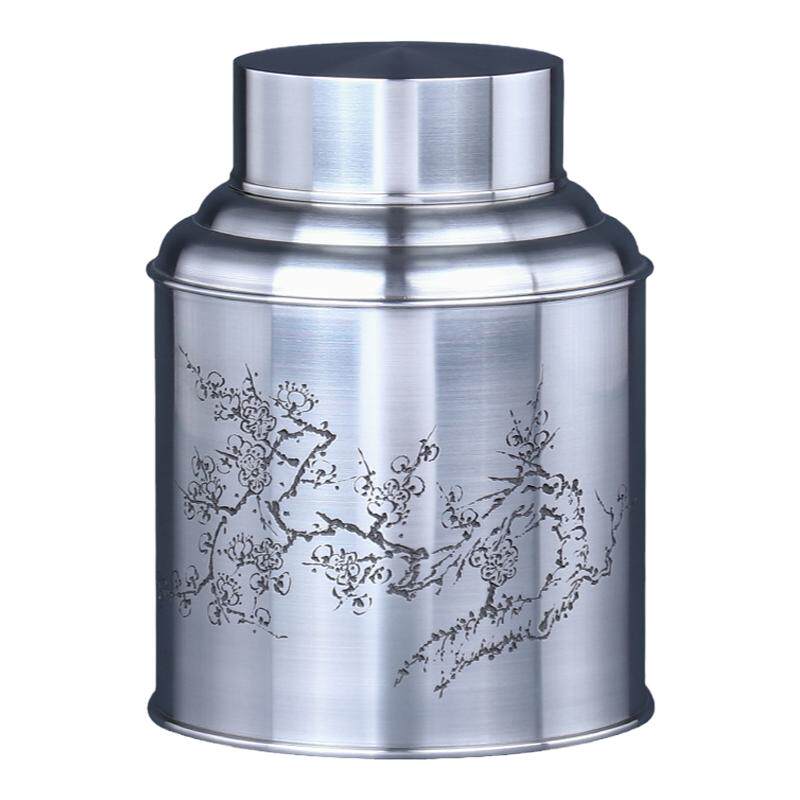纯手工名师雕刻一斤装纯锡茶叶罐