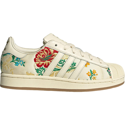 Adidas/阿迪达斯正品三叶草女士低帮花卉图案经典轻盈板鞋JS4046