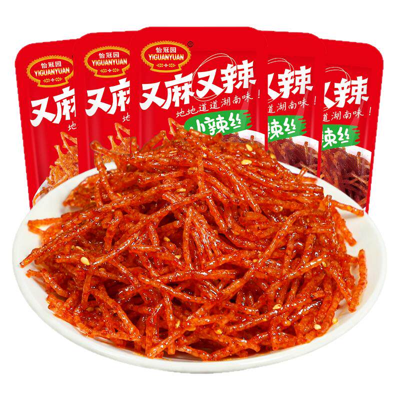 怡冠园辣丝辣条面筋老式辣棒网红爆款休闲食品好吃的零食儿时经典