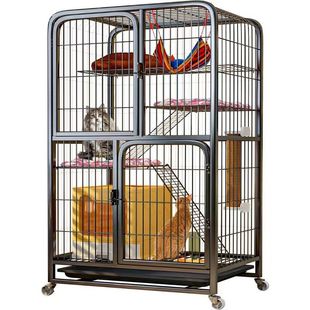 猫笼子超大自由空间家用室内三层带厕所一体猫舍四季猫笼别墅猫窝