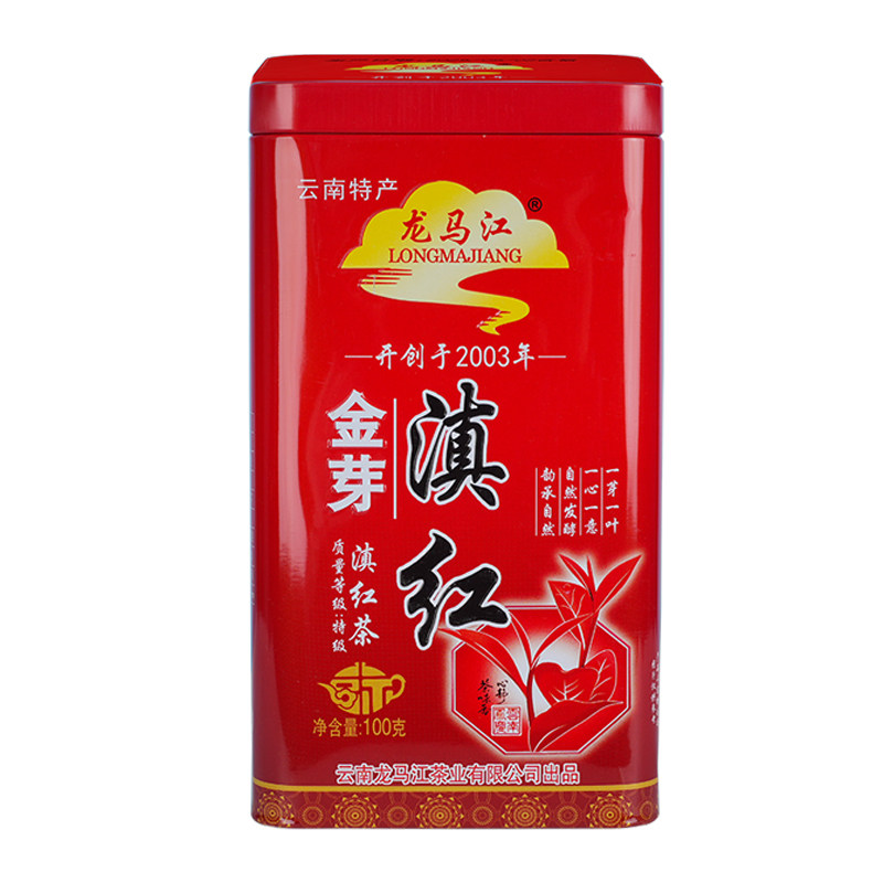 龙马江金芽滇红特级100g罐装