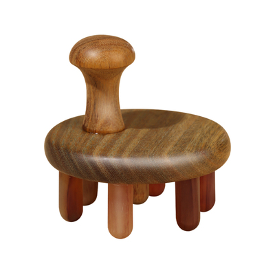 七星牛角按摩梳绿檀木梳