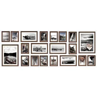 实木洗照片做成相框挂墙结婚照画框像框架定制相片框组合来图定做