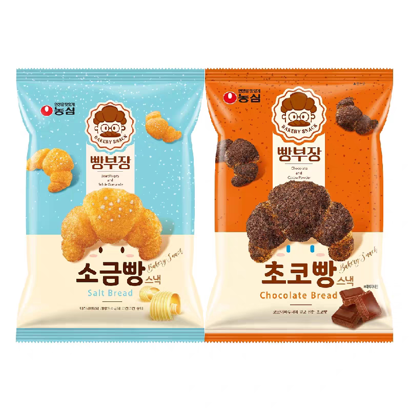 韩国农心牛角包面包形膨化55g