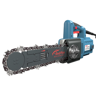 红狐狸新款轻质砖电动单手切割锯钨钢链条电锯泡沫砖加气块切砖机