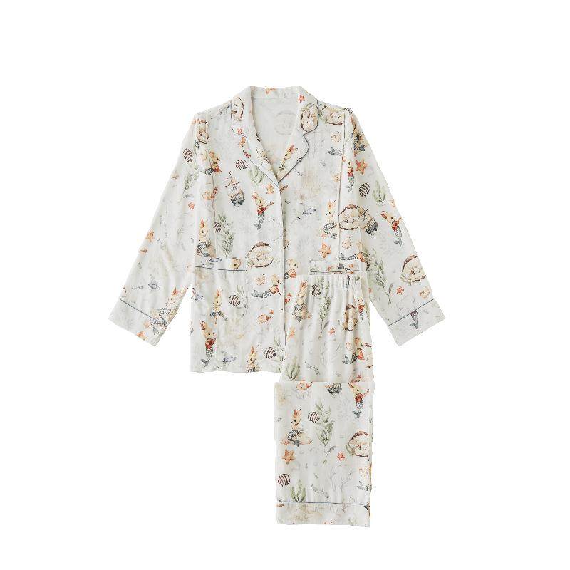Oak Family孕妇妈妈月子服春秋薄款产后长袖居家服哺乳开襟睡衣女