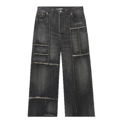 ITdoublet宽松阔腿牛仔裤