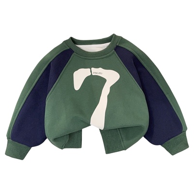 男童加绒卫衣秋冬新款