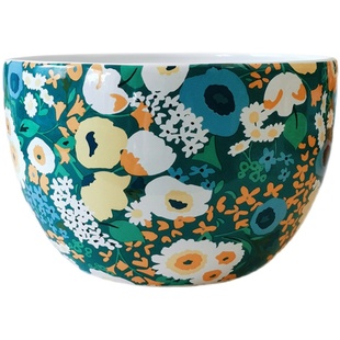 大汤碗大碗超大号盛汤家用创意水果碗个性蔬菜沙拉碗时尚欧式花丛