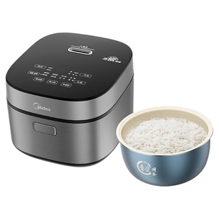 美的电饭煲家用4L快煮饭不粘电饭锅新款2人青瓷圆釜内胆官方正品