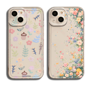 小碎花适用小米15手机壳14新款12女17红米k80prok70k60k50k40k90小清新note13妈妈civi4高级11ultra透明10s/9