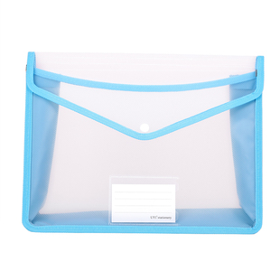 A5/A4/FC加厚立体透明按扣文件袋包边大容量学生试卷收纳袋档案袋