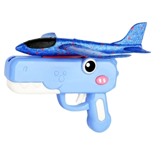 抖音同款2025新款飞机发射枪恐龙泡沫弹射儿童户外亲子互动玩具