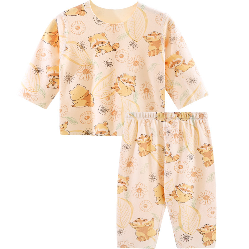 Aengbay婴儿套装秋冬打底保暖宝宝衣服德绒秋衣秋裤两件套家居服