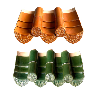 琉璃瓦屋顶陶瓷瓦片 农村房顶佛山仿古建筑中式全瓷琉璃瓦片