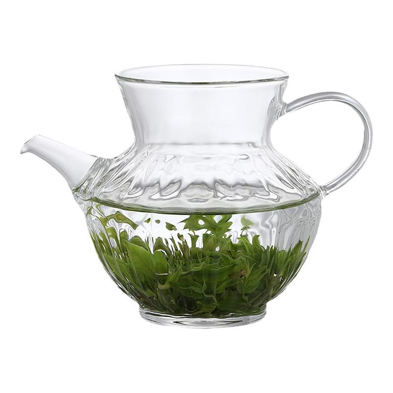 玻璃绿茶泡茶壶茶水分离耐高温可煮花茶壶日式执壶小号宋壶公道杯