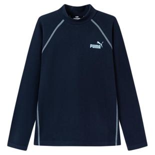PUMA彪马儿童长袖新款秋冬中大童仿德绒半高领T恤保暖内搭打底衫x