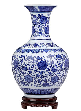 青花瓷花瓶景德镇新中式客厅陶瓷