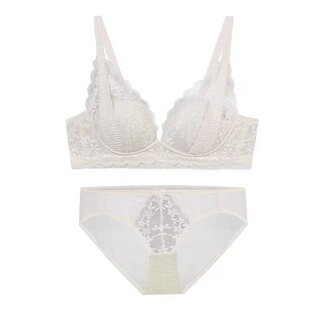 MIEVSUY醉美相思蕾丝内衣套装女生小胸显大性感聚拢上托侧收文胸