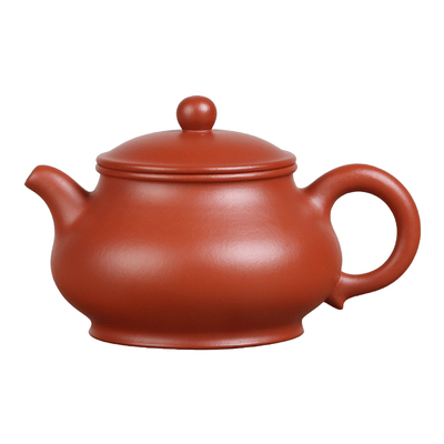 德源昌 宜兴紫砂壶纯手工 朱泥大红袍潘壶200ml 助工陈丽萍半手制