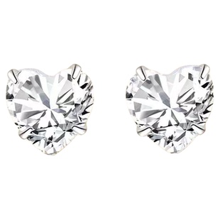 老凤祥足银爱心耳钉女养耳洞耳棒纯银高级感耳饰生日礼物送女朋友