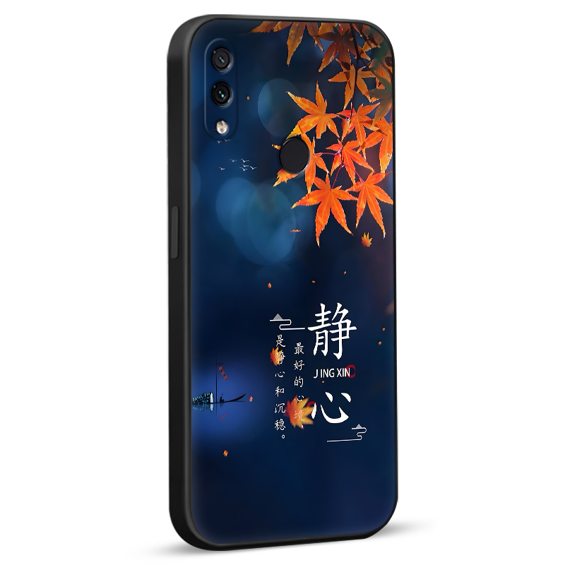 luckrider适用于红米note7镜头全包手机壳m1901f7c硅胶保护套女 红米note7pro名族风m1901f7e直边液态硅胶风