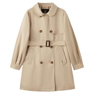 eland kids衣恋童装女童风衣26年春季新品英伦学院风中长款外套