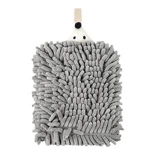 擦手毛巾挂式厨房浴室吸水雪尼尔擦手巾可爱擦手布抹布加厚擦手球