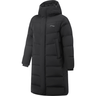 李宁男子羽绒服2025年冬季新款防泼水鸭绒保暖连帽外套AYMV217