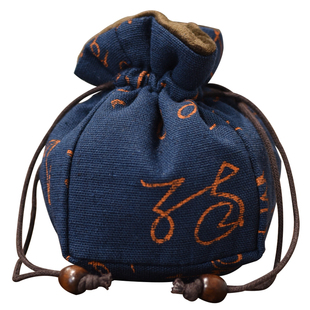 便携手工棉麻茶具茶杯收纳袋旅行茶壶快客杯布袋加厚首饰布包包邮