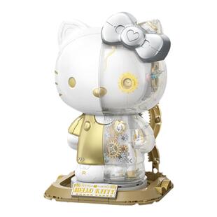 TOPTOY三丽鸥hello kitty凯蒂猫白金大体半机械积木玩具手办积木