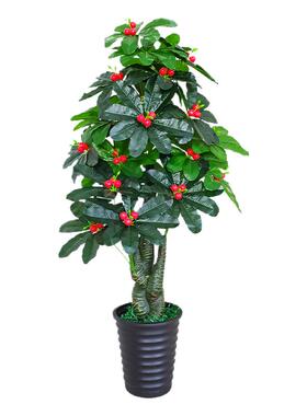 仿真树假桃树假花红掌树绿植盆栽大型客厅假植物装饰室内假树摆件
